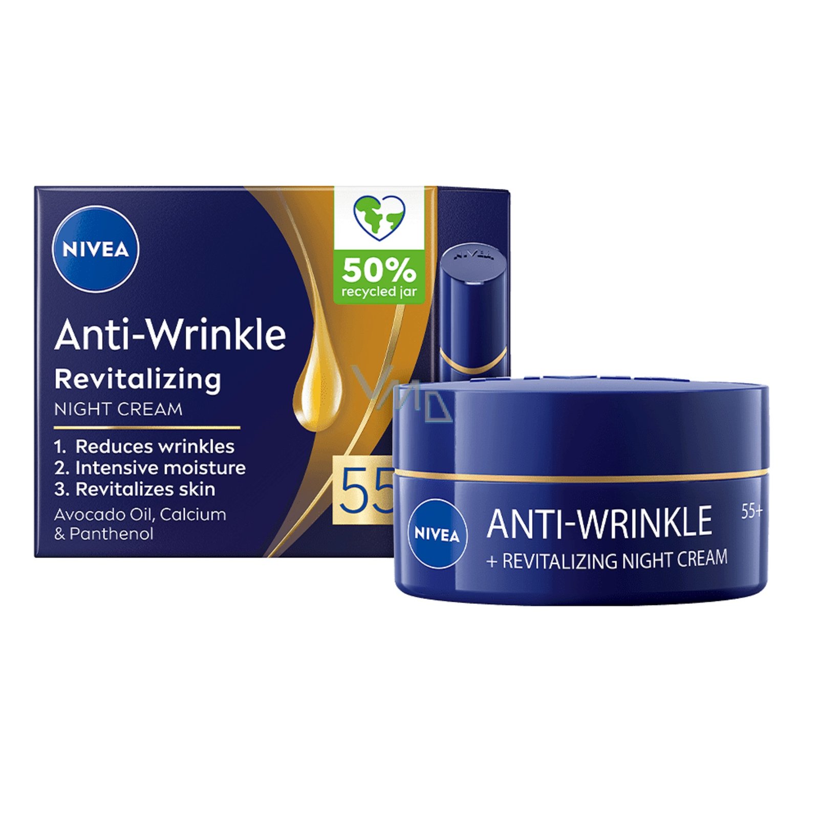 Nivea Anti-Wrinkle Revitalizing 55+Night Care 50ml - Image 2