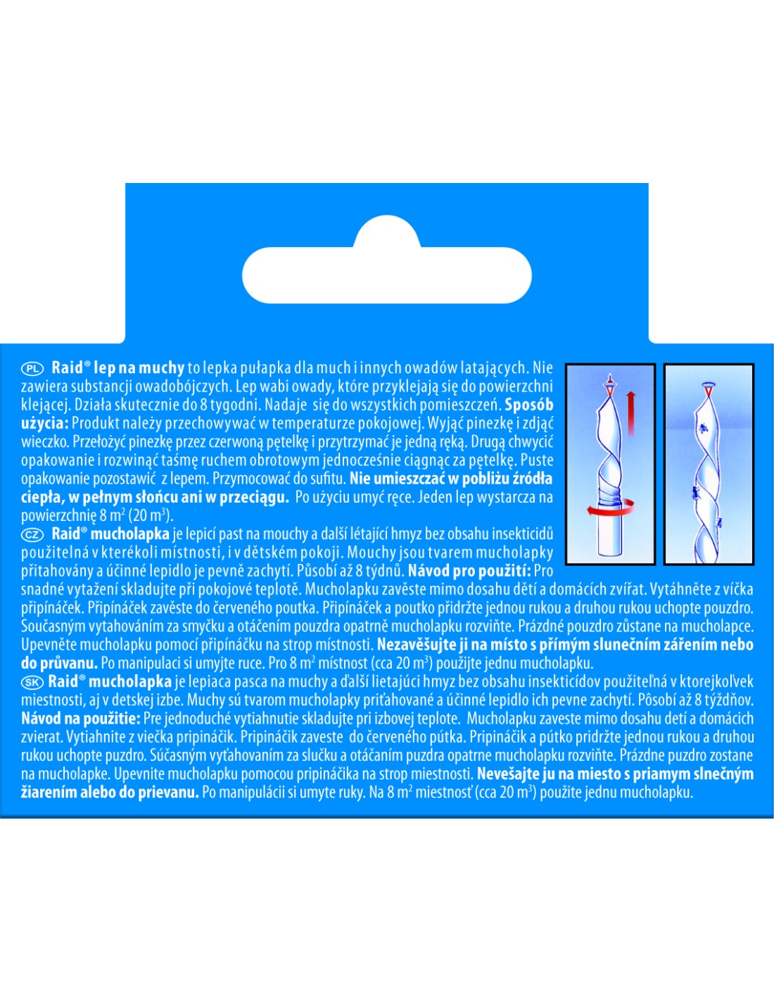 Raid Classic Fly Ribbon Trap, 4pc - Image 2