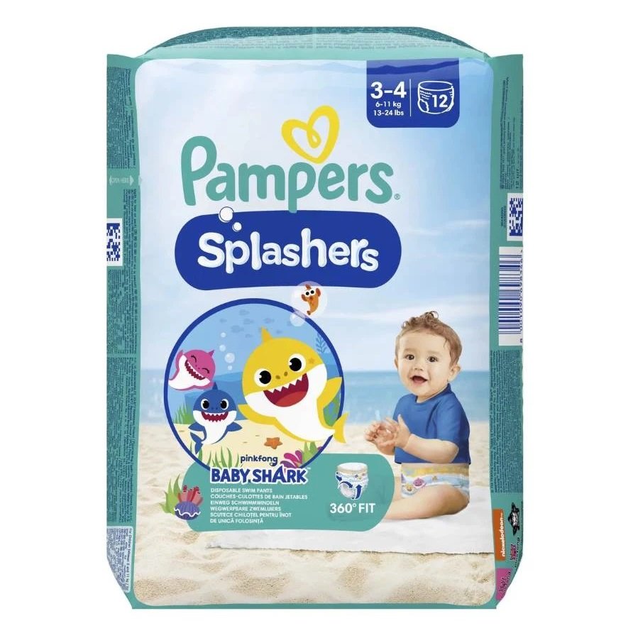 Pampers 3-4 Splashers 6-11kg 12copa