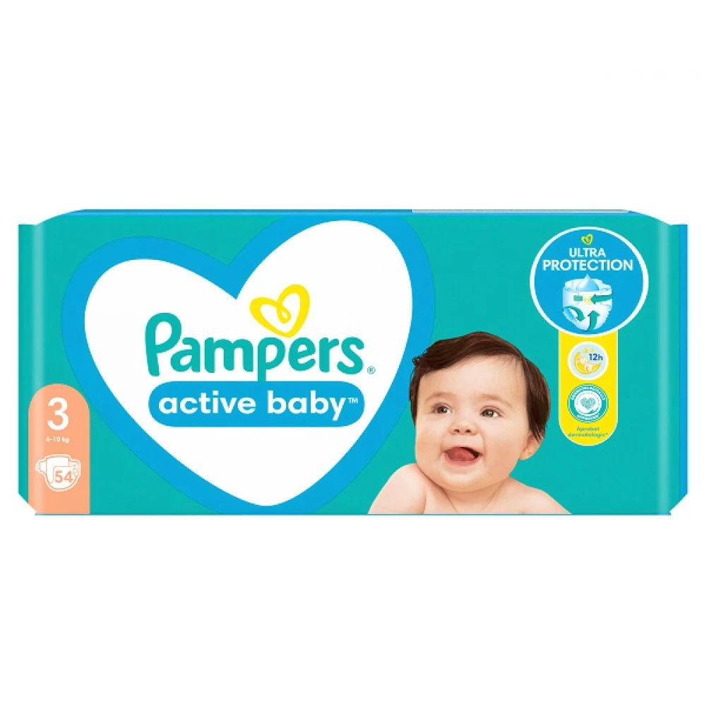Pampers 3 Active Baby 6-10kg 54copa