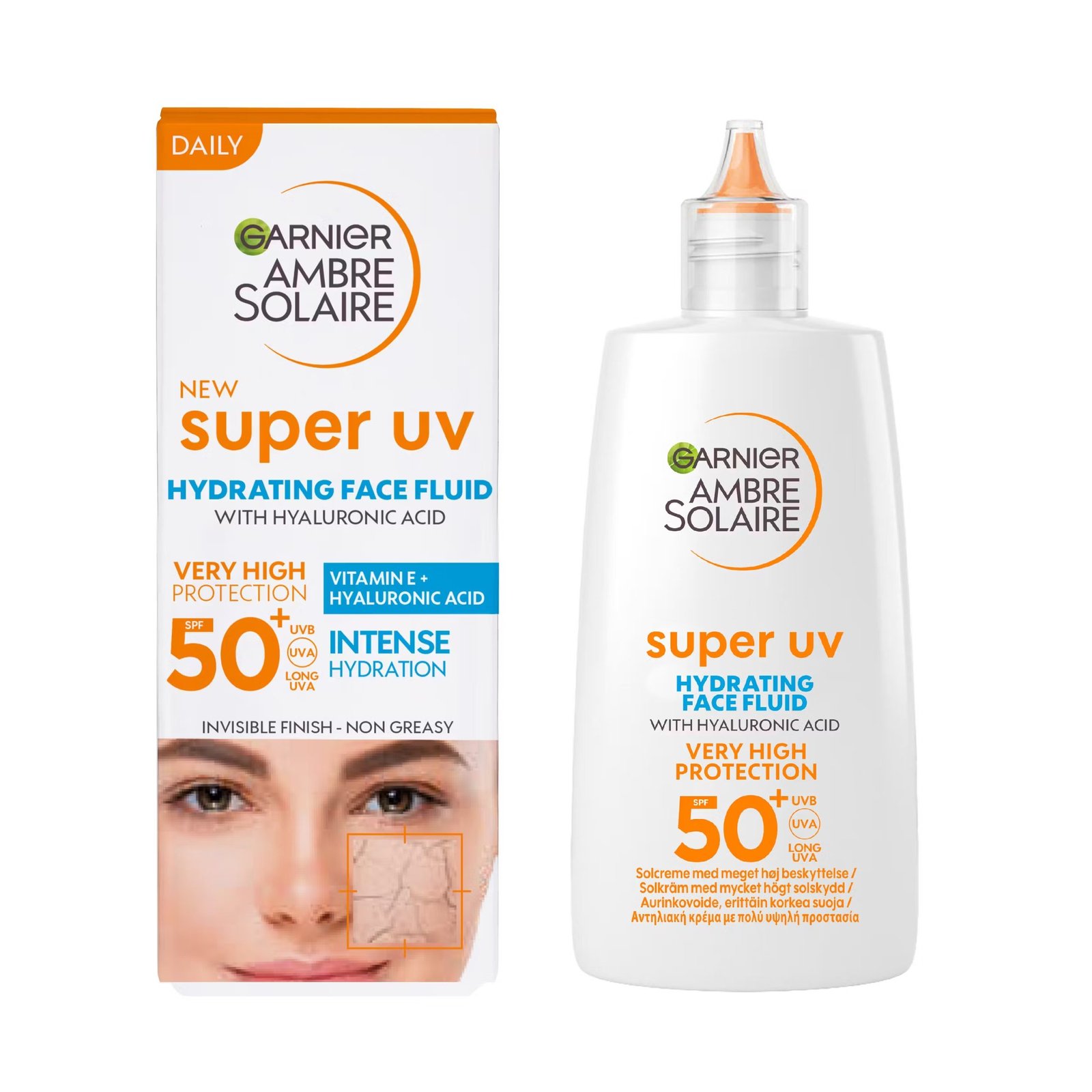 Garnier Ambre Solaire Super UV Hydrating Face Fluid SPF50 40ml Mira Mart Garnier Ambre Solaire Super UV Hydrating Face Fluid SPF50 40ml Mira Mart