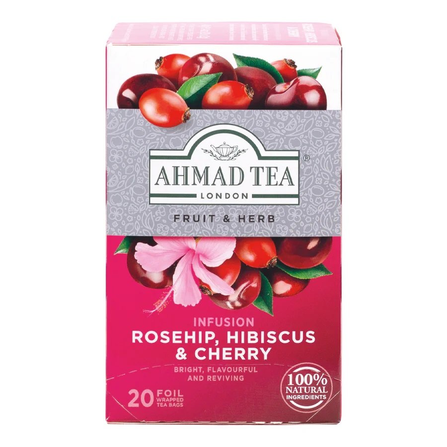 Ahmad Tea Rosehip, Hibiscus & Cherry Infusion - 20pcs