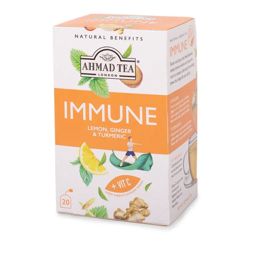 Ahmad Tea Immune Lemon, Ginger & Turmeric - 20pcs