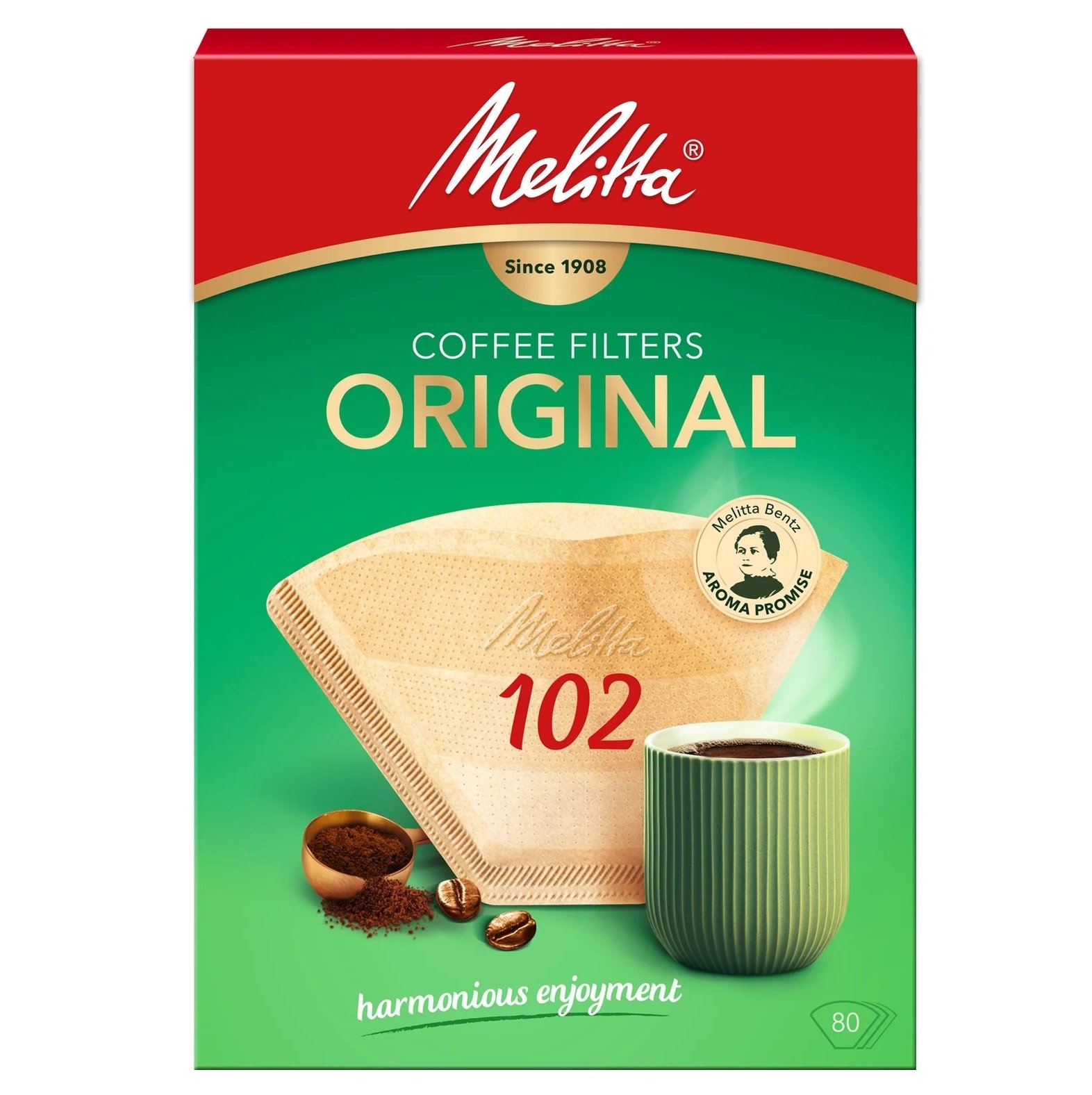Melitta Original 102 Coffee Filters - 80pcs