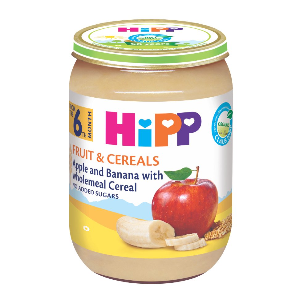 HiPP 6. Apple and Banana with Whole meal Cereal 190g
