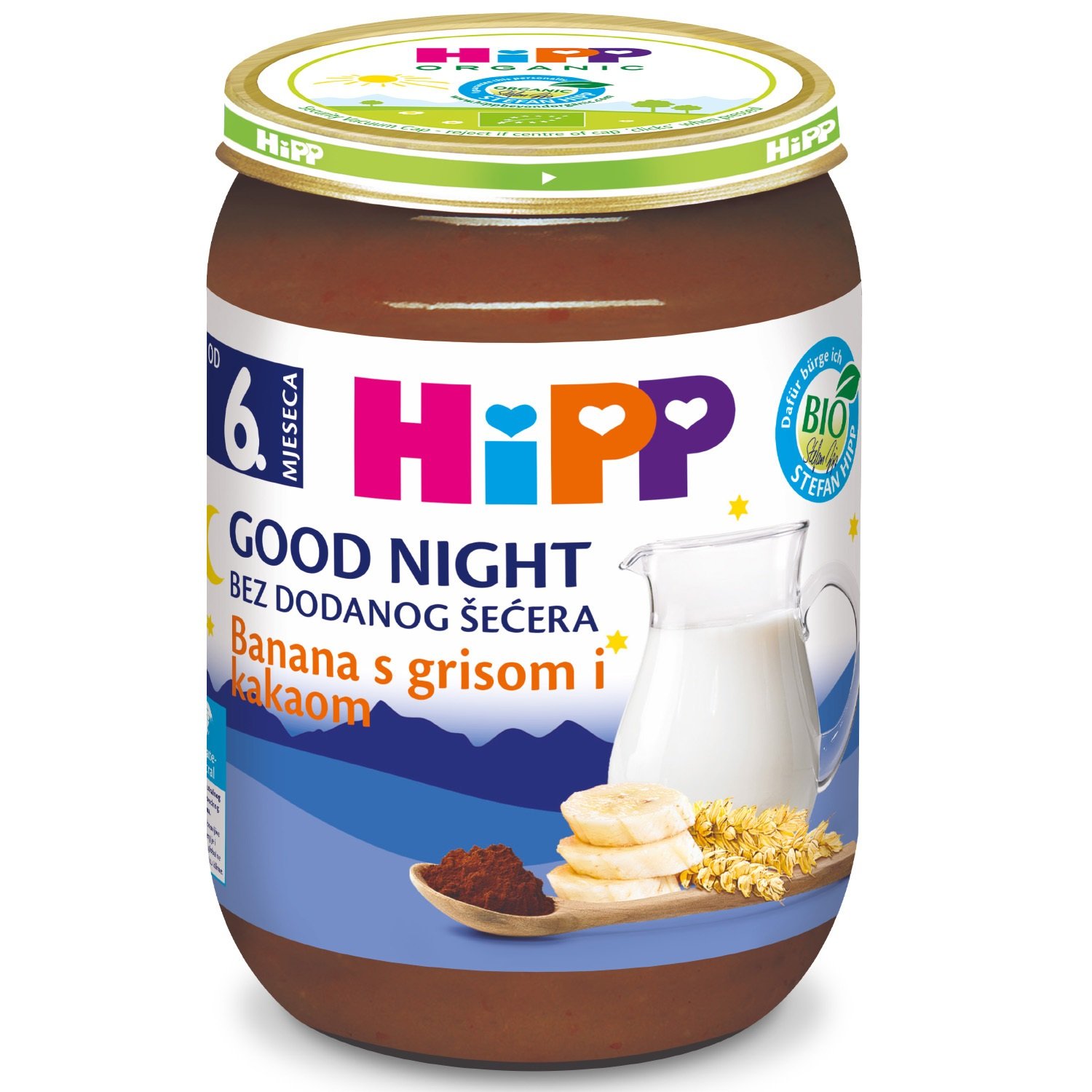 HiPP 6. Milk Porridge with Banana and Cocoa 190g