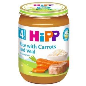 HiPP 4. Rice with Carrots and Veal 190g