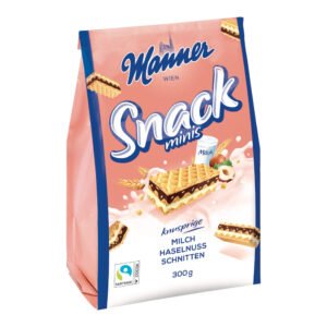 Manner Snack Minis Milk & Hazelnut 300g