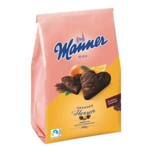 Manner Orange Cream Wafer Hearts 300g