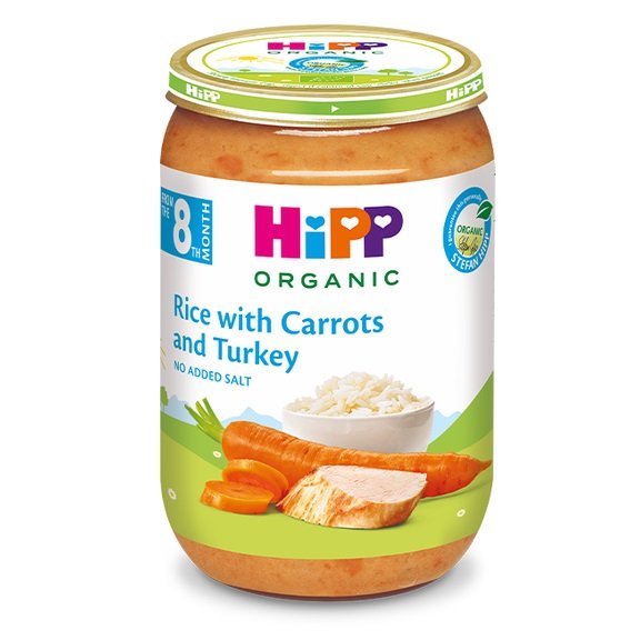 HiPP 8. Rice with Carrots and Turkey 220g