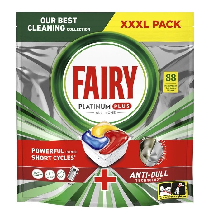 Fairy Platinum Plus 88 Dishwasher Capsules